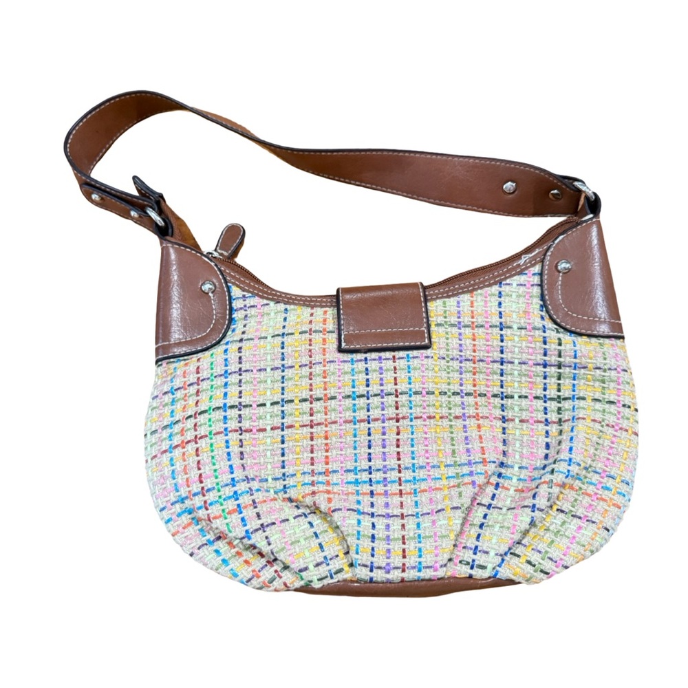 Relativity Weaved Multi Color Handbag Shoulder Ba… - image 2
